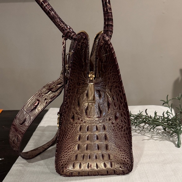 Brahmin Caroline Port Ombre Melbourne Croc Embossed Satchel Handbag - Picture 6 of 6